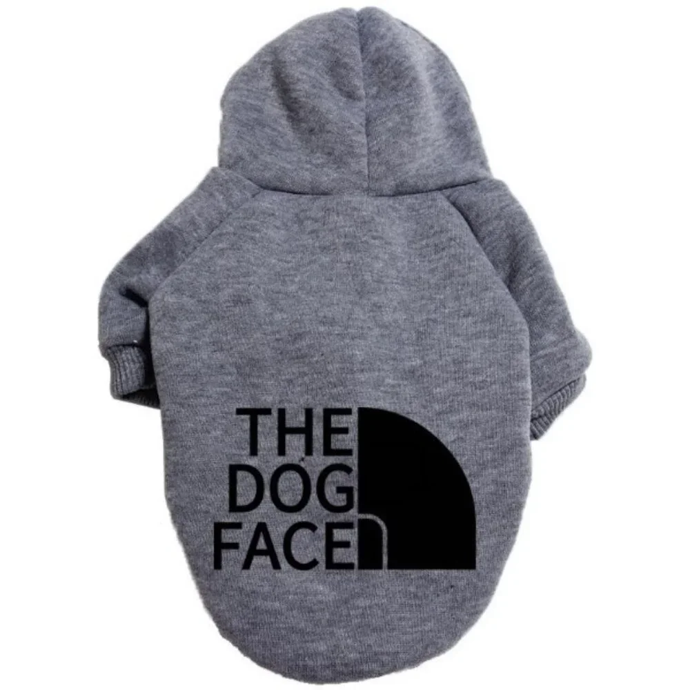 Puppy Pet The Dog Face Gray M Fleece Hoodie Coat Jacket Vest Apparel‎ Clothing
